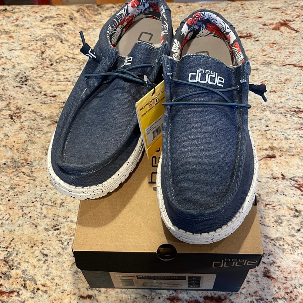 Hey Dude Wally Stretch Slip On Men's Size 8 BLUE